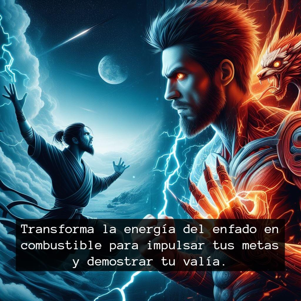 Transforma la energía del enfado en combustible para impulsar tus metas y demostrar tu valía.