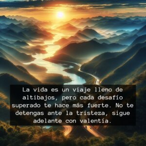 La vida es un viaje lleno de altibajos